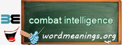 WordMeaning blackboard for combat intelligence